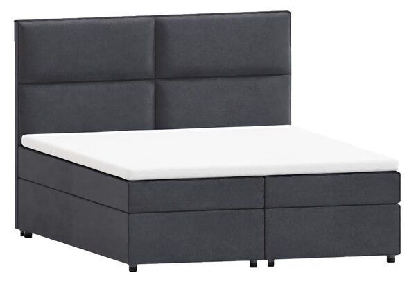 Szare łóżko boxspring ze schowkiem 140x200 cm Rico – Ropez