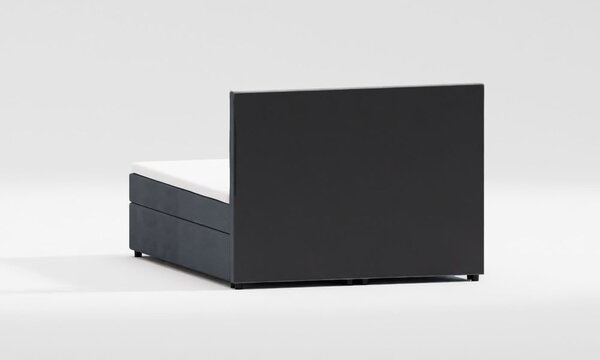 Szare łóżko boxspring ze schowkiem 140x200 cm Rico – Ropez