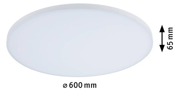 Paulmann Velora panel LED ZigBee CCT okrągły Ø 60 cm Velora, możliwość ściemniania, biały / opal, salon / jadalnia, metal, nowoczesny