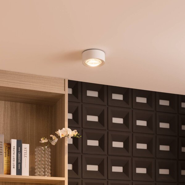 Lampa sufitowa LED Rotari Arcchio, możliwość ściemniania, biały / opal, salon / jadalnia, aluminium, nowoczesny