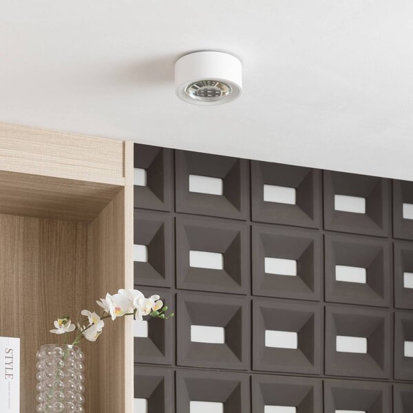 Lampa sufitowa LED Rotari Arcchio, możliwość ściemniania, biały / opal, salon / jadalnia, aluminium, nowoczesny