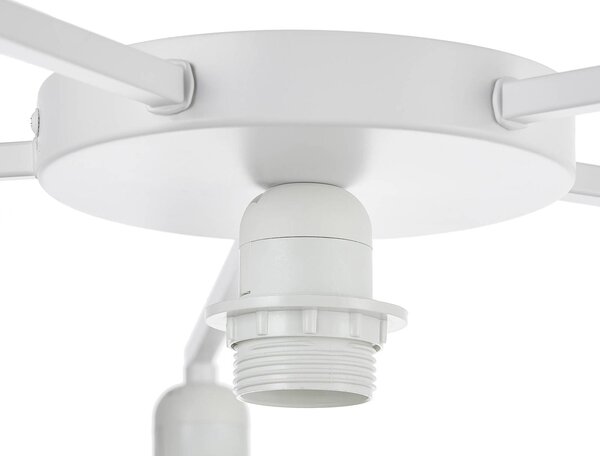 Lampa sufitowa Maureka Lindby, możliwość ściemniania, czarny, salon / jadalnia, tkanina / materiał / jedwab, nowoczesny