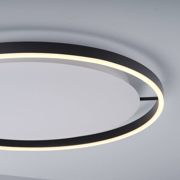 JUST LIGHT. GmbH Lampa sufitowa LED Ritus, możliwość ściemniania, czarny, salon / jadalnia, aluminium, nowoczesny