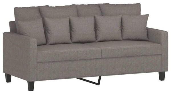 Sofa 2-osobowa, kolor taupe, 140 cm, tapicerowana tkaninÄ