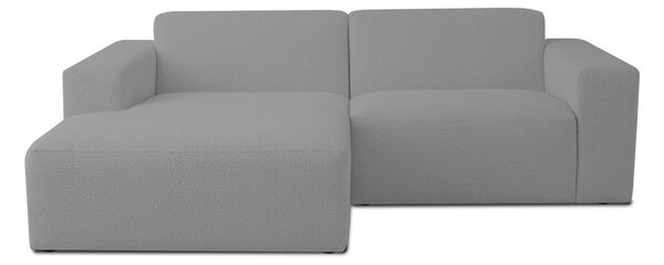 Szary narożnik z materiału bouclé (lewostronny) Roxy – Scandic