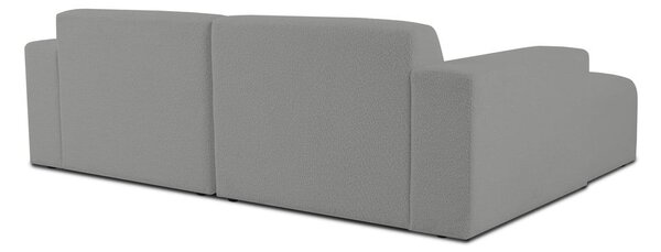 Szary narożnik z materiału bouclé (lewostronny) Roxy – Scandic