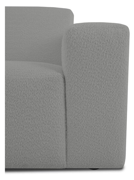 Szary narożnik z materiału bouclé (lewostronny) Roxy – Scandic