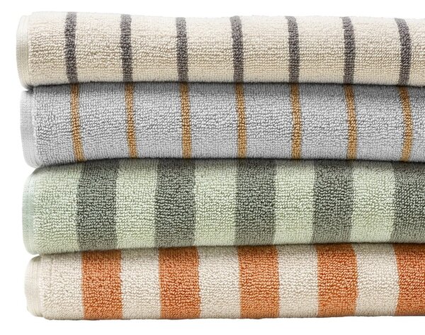 Pomarańczowo-beżowy ręcznik kąpielowy z bawełny organicznej frotte 70x140 cm Arto – Blomus