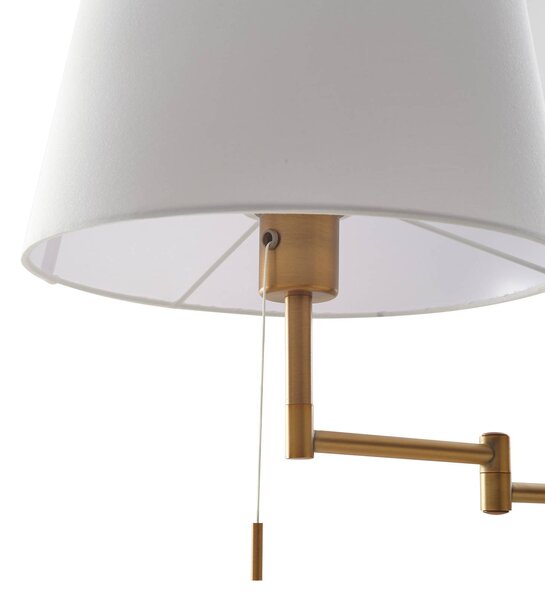 Lampa stojąca Ismene Lindby, brązowy / mosiężny, salon / jadalnia, metal