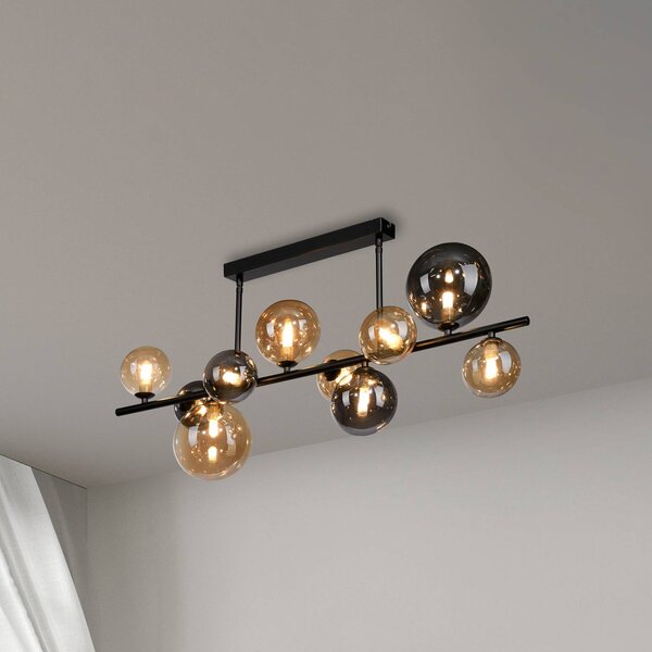 Paul Neuhaus Lampa sufitowa Popsicle, czarny, salon / jadalnia, metal, nowoczesny