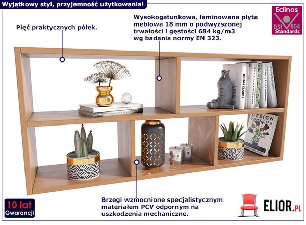 Skandynawska Półka Z Przegródkami Olcha G4-B17