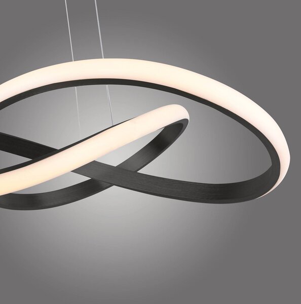 JUST LIGHT. GmbH Lampa wisząca Maria, możliwość ściemniania, czarny, sypialnia, aluminium, nowoczesny