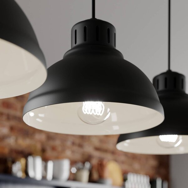 Lampa wisząca Sven Luminex, możliwość ściemniania, czarny, salon / jadalnia, metal