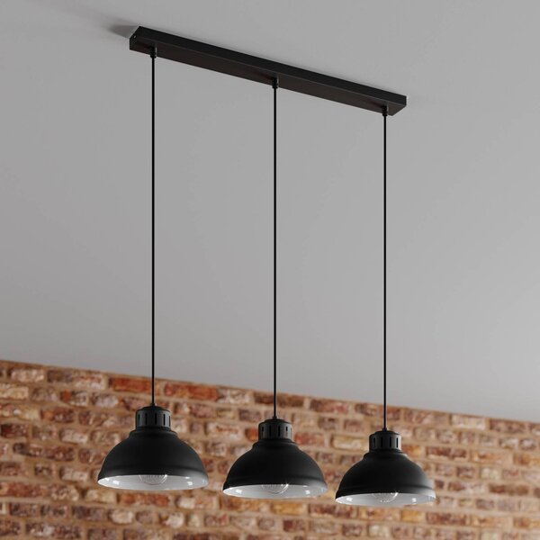 Lampa wisząca Sven Luminex, możliwość ściemniania, czarny, salon / jadalnia, metal