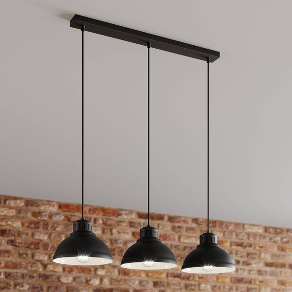 Lampa wisząca Sven Luminex, możliwość ściemniania, czarny, salon / jadalnia, metal