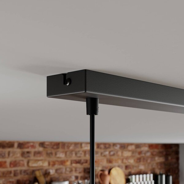 Lampa wisząca Sven Luminex, możliwość ściemniania, czarny, salon / jadalnia, metal
