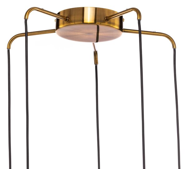 Lampa wisząca szklana Belarion Lindby, możliwość ściemniania, multikolor, salon / jadalnia, szkło, vintage