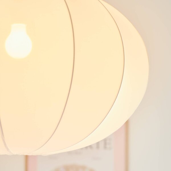 Nordlux Lampa wisząca Aeron, możliwość ściemniania, biały / opal, sypialnia, tkanina / materiał / jedwab