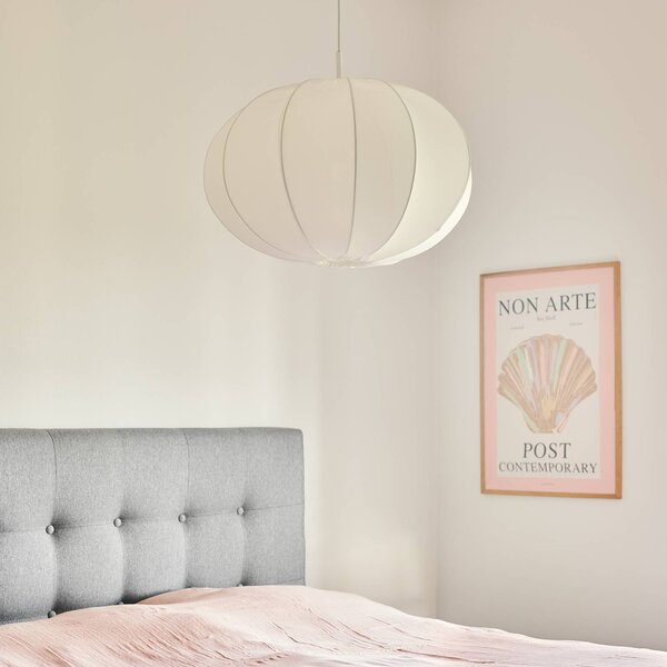 Nordlux Lampa wisząca Aeron, możliwość ściemniania, biały / opal, sypialnia, tkanina / materiał / jedwab