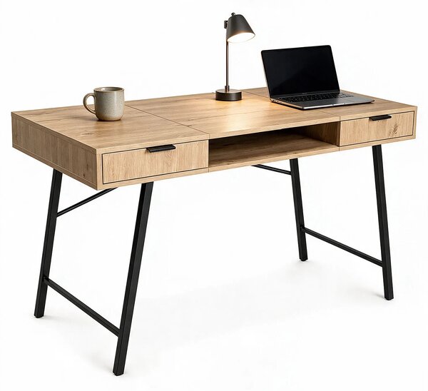 Industrialne biurko w kolorze dąb artisan 120 cm S9-L59