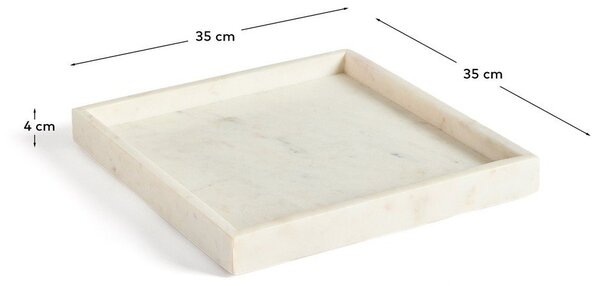 Marmurowa taca dekoracyjna 35x35 cm Serela – Kave Home