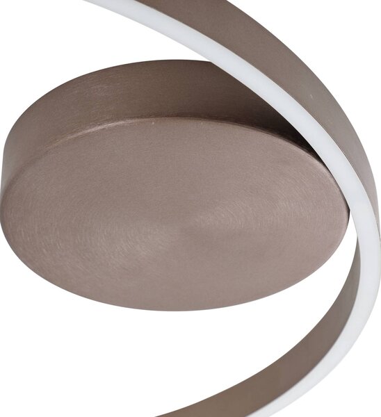 Inteligentna lampa sufitowa Moise Lucande, możliwość ściemniania, brązowy / rdzawy, salon / jadalnia, aluminium, nowoczesny