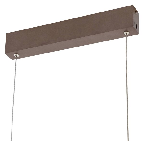 Inteligentna lampa wisząca Mylosh Lucande, możliwość ściemniania, brązowy / rdzawy, salon / jadalnia, aluminium, nowoczesny