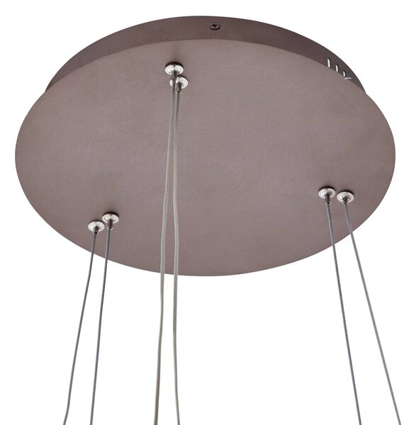 Inteligentna lampa wisząca Yonam Lucande, możliwość ściemniania, brązowy / rdzawy, salon / jadalnia, aluminium, nowoczesny