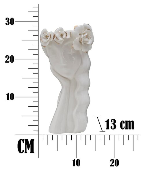 Biały porcelanowy wazon Mauro Ferretti Cute Woman