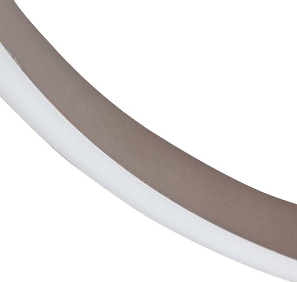 Inteligentna lampa sufitowa Moise Lucande, możliwość ściemniania, brązowy / rdzawy, salon / jadalnia, aluminium, nowoczesny