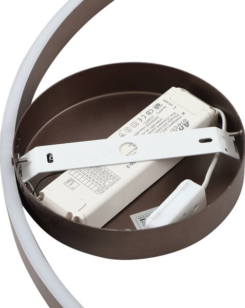 Inteligentna lampa sufitowa Moise Lucande, możliwość ściemniania, brązowy / rdzawy, salon / jadalnia, aluminium, nowoczesny