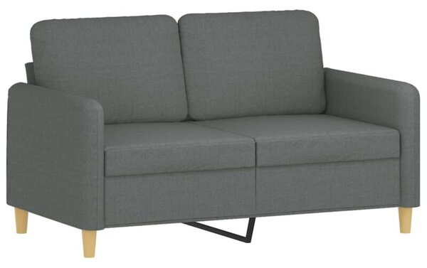 Sofa 2-osobowa, ciemnoszara, 120 cm, tapicerowana tkaninÄ