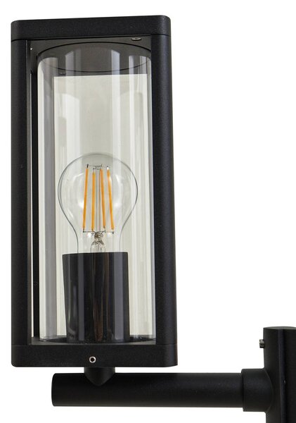 Lucande Lampa zewnętrzna Siveta, 240 cm, 2-punktowa, czarna, E27, IP65 Siveta Lucande, możliwość ściemniania, czarny, aluminium, nowoczesny