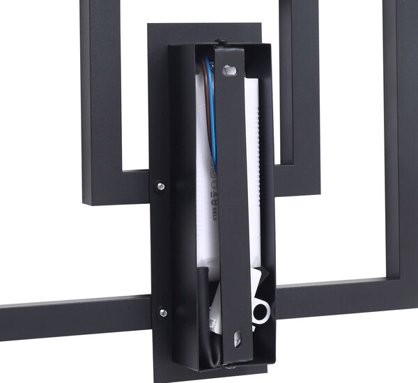 Lampa sufitowa LED Madamo Lindby, czarny, salon / jadalnia, aluminium, nowoczesny