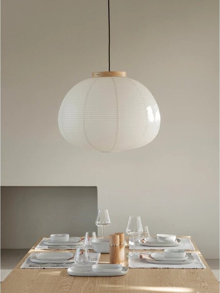 Biała lampa wisząca z papierowym kloszem ø 60 cm Kami – Blomus