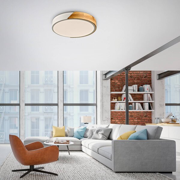 JUST LIGHT. GmbH Lampa sufitowa Bila, jasne drewno, salon / jadalnia, drewno