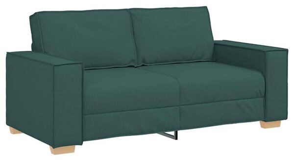 Sofa 2-osobowa ciemnozielona 180x78x84 cm tkanina