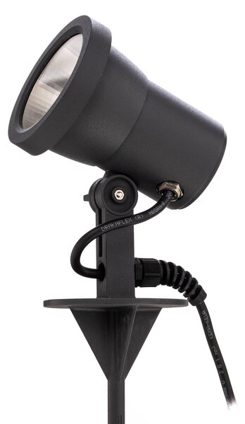 BEGA Bega reflektor zewnętrzny LED 85009, grafitowy, odlew aluminiowy, wtyczka 85009 K3, czarny, aluminium