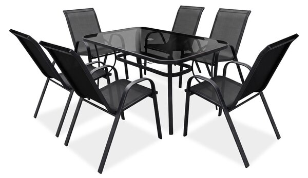Zestaw ogrodowy BOLOGNA 150/6 Black – Bjørkka