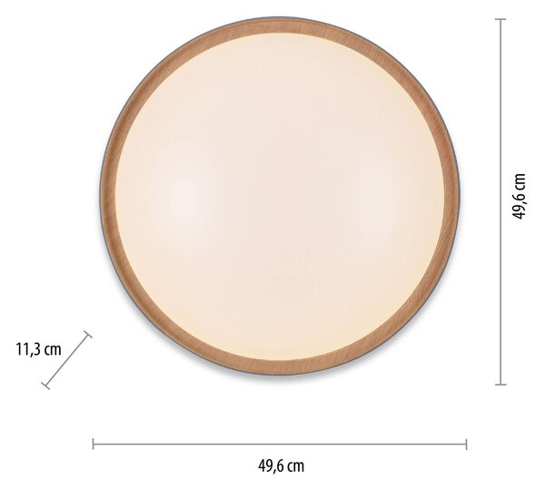 Q-Smart-Home Inteligentna lampa sufitowa Q-EMILIA, możliwość ściemniania, aluminiowy / szary / cynkowy, salon / jadalnia, metal