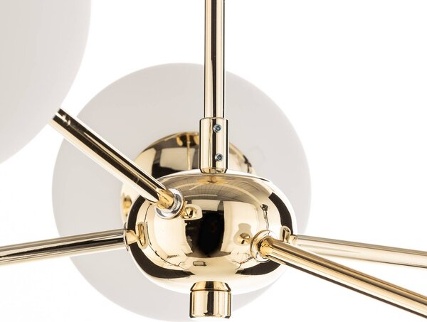 Lampa sufitowa Dori Euluna, możliwość ściemniania, mosiężny / złoty, salon / jadalnia, metal