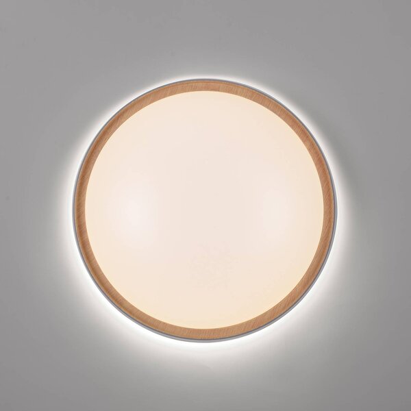 Q-Smart-Home Inteligentna lampa sufitowa Q-EMILIA, możliwość ściemniania, aluminiowy / szary / cynkowy, salon / jadalnia, metal
