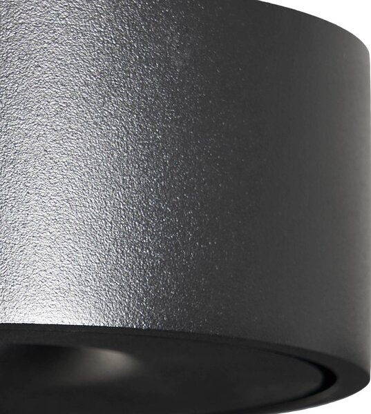Lampa sufitowa LED Rotari Arcchio, możliwość ściemniania, czarny, salon / jadalnia, aluminium, nowoczesny
