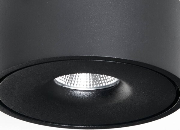 Lampa sufitowa LED Rotari Arcchio, możliwość ściemniania, czarny, salon / jadalnia, aluminium, nowoczesny