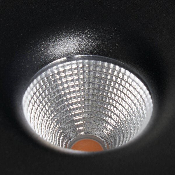 Lampa sufitowa LED Rotari Arcchio, możliwość ściemniania, czarny, salon / jadalnia, aluminium, nowoczesny