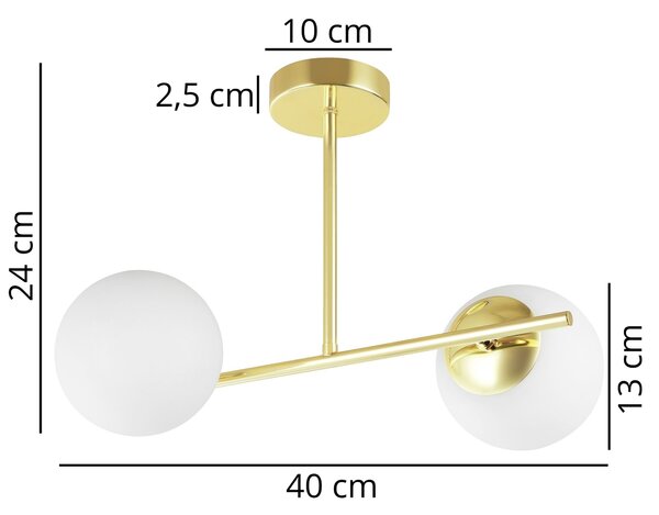 NOWOCZESNA LAMPA SUFITOWA WISZĄCA KLASYCZNE ZŁOTO LEDO W2