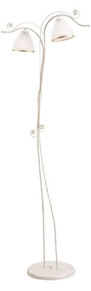 Lamkur Lampa podłogowa RETRO II 2xE27/60W/230V biały LA19215