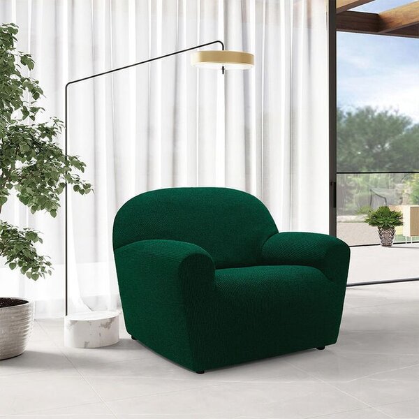 Super streczowe pokrowce HARMONIA zielone fotel (sz. 70 - 110 cm)