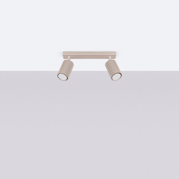 Szarobrązowa metalowa lampa punktowa 6,5x30 cm Gleam – Sollux