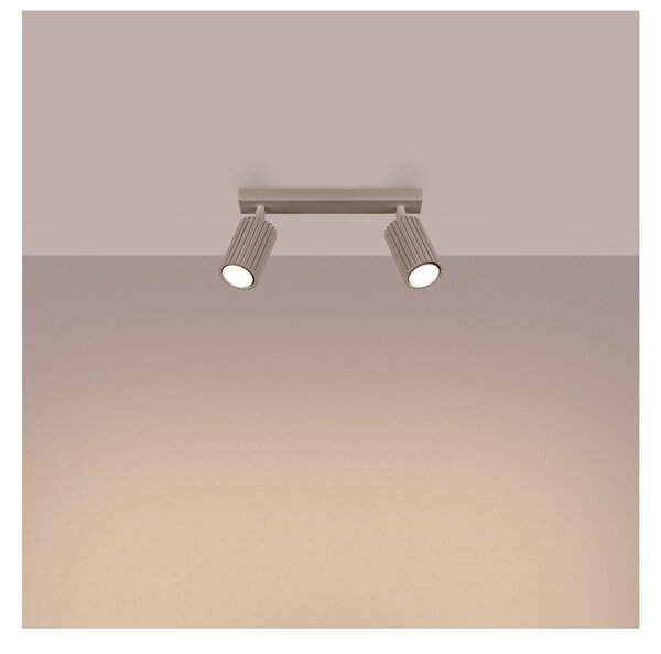 Szarobrązowa metalowa lampa punktowa 6,5x30 cm Gleam – Sollux